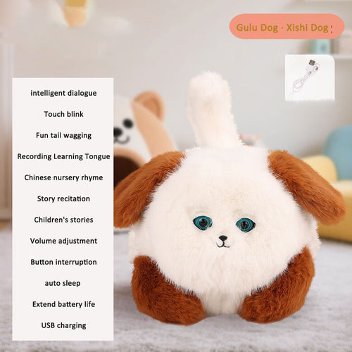 Smart AI Labrador Plush Toy for Girls, Interactive Talking Companion, Emotional Support Stuffed Animal for Sleep and Comfort
