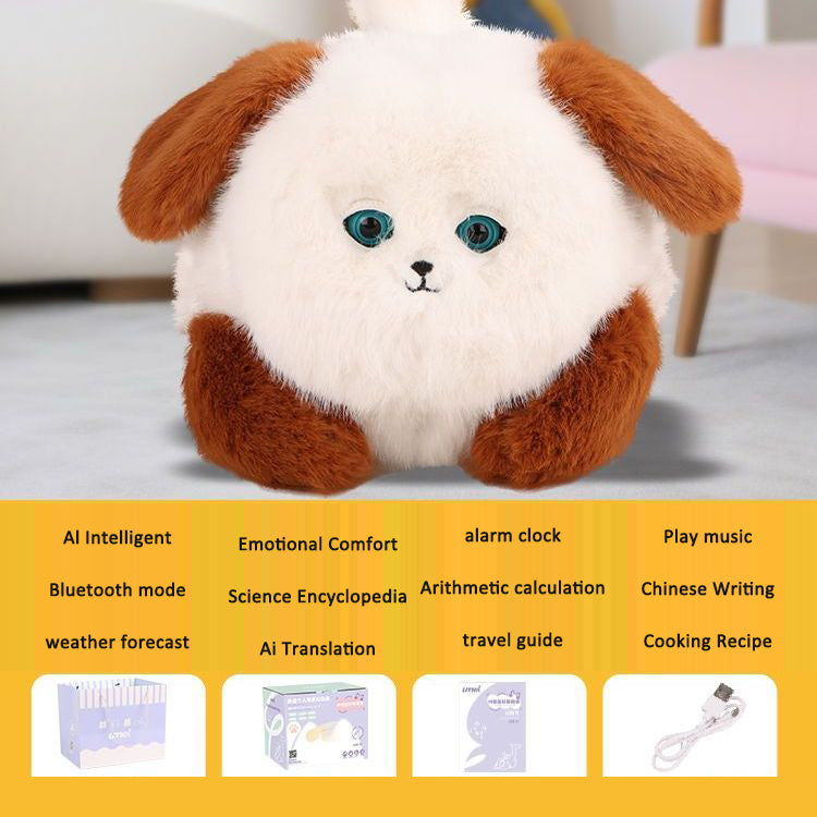 Smart AI Labrador Plush Toy for Girls, Interactive Talking Companion, Emotional Support Stuffed Animal for Sleep and Comfort